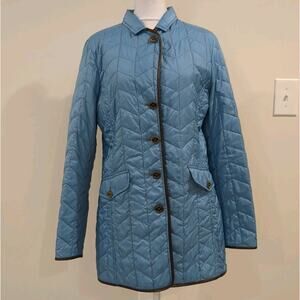 Concept K Women's Size 38 US 8 Blue Quilted Jacket Lightweight